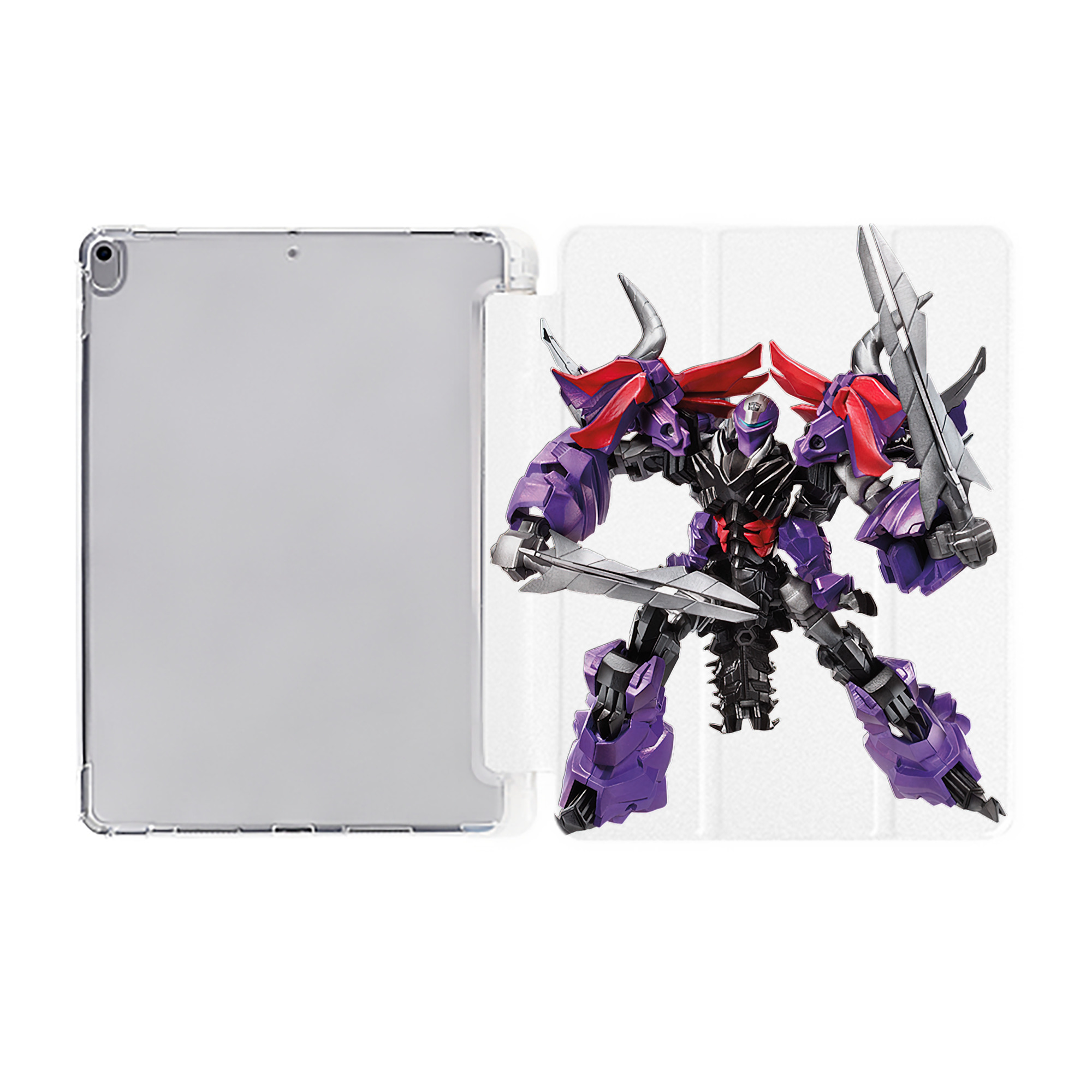 （画像用）  IPad ケース ペン収納付き 三つ折りスタンド PUレザー×シリコン 対応機種9.5/10.5/10.9インチ